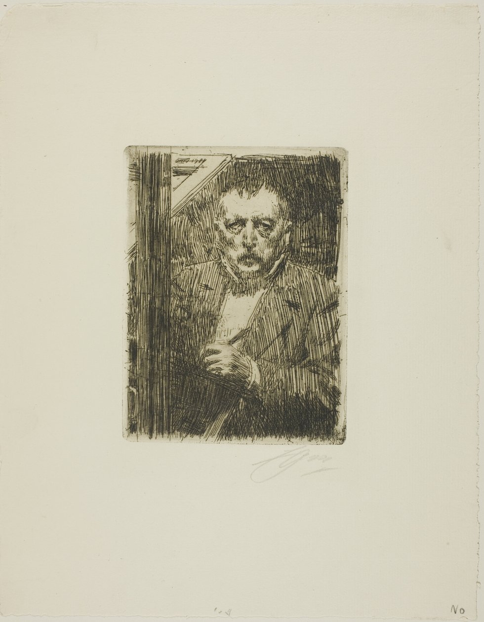 Selvportræt 1911 af Anders Leonard Zorn