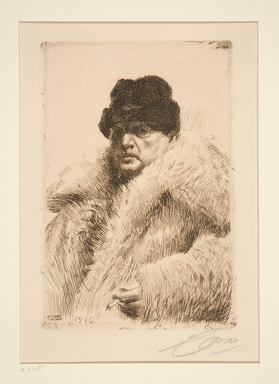 Selvportræt 1916 af Anders Zorn