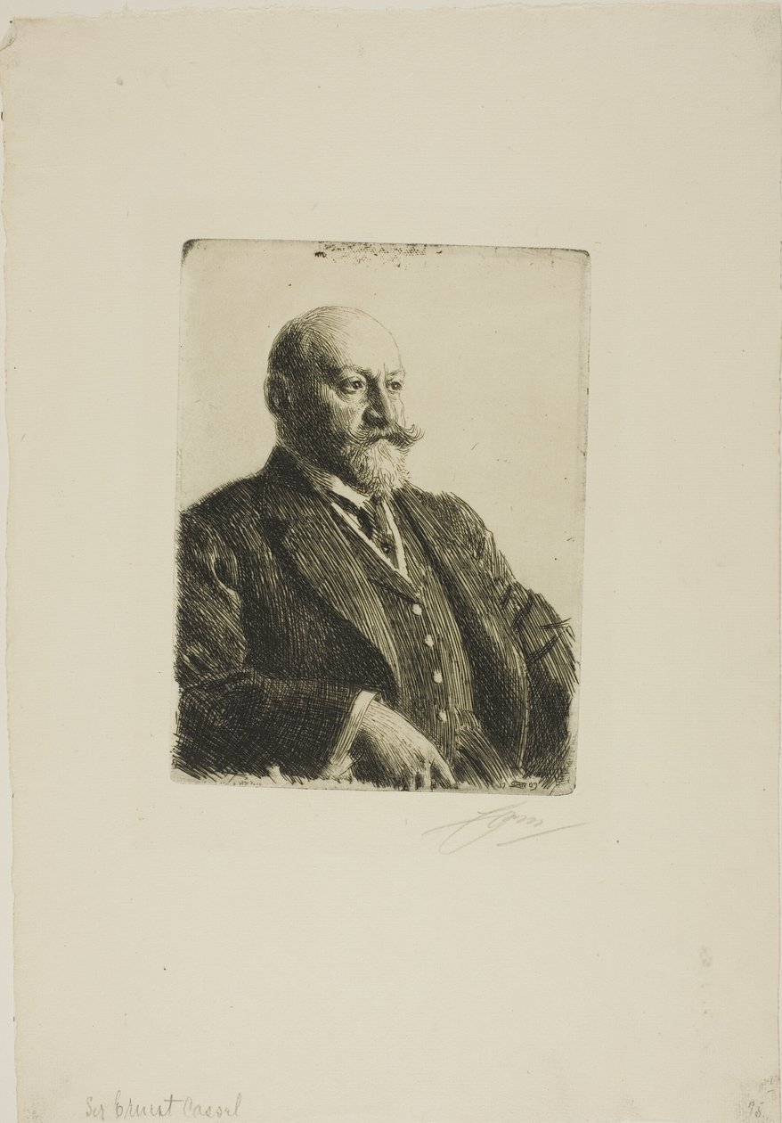 Sir Ernest Cassel af Anders Leonard Zorn