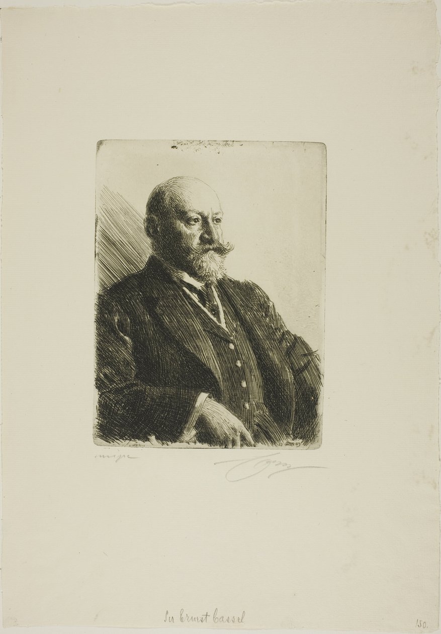 Sir Ernest Cassel af Anders Leonard Zorn
