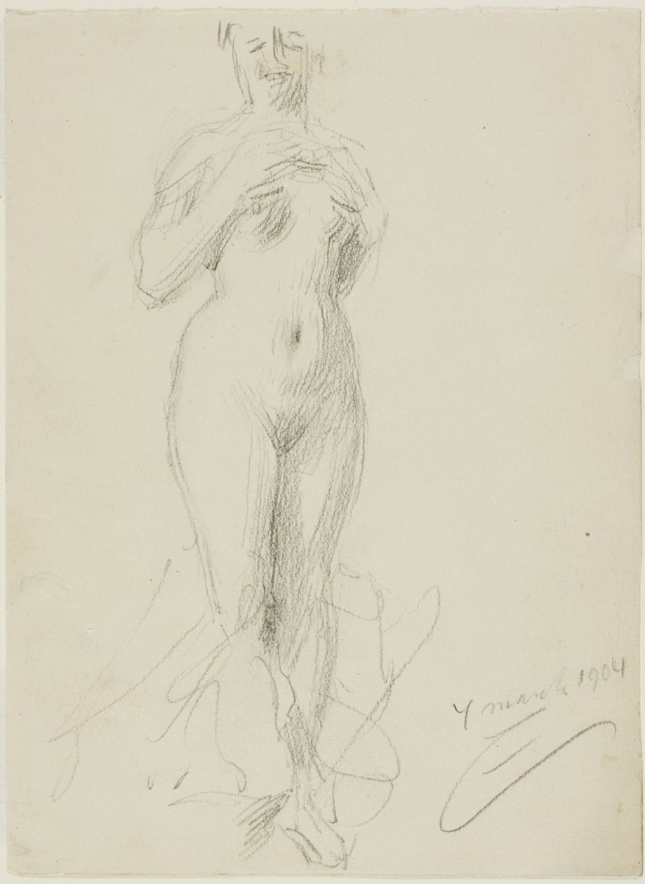 Stående nøgen kvinde af Anders Leonard Zorn