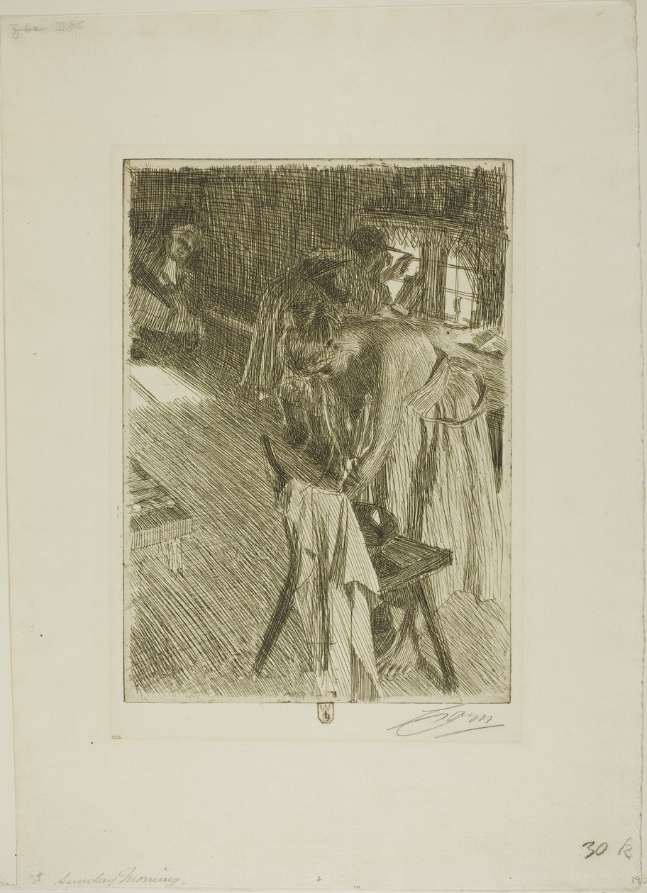 Søndag morgen af Anders Leonard Zorn