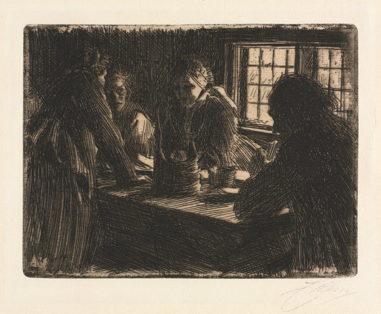 Brudens stuepige af Anders Leonard Zorn