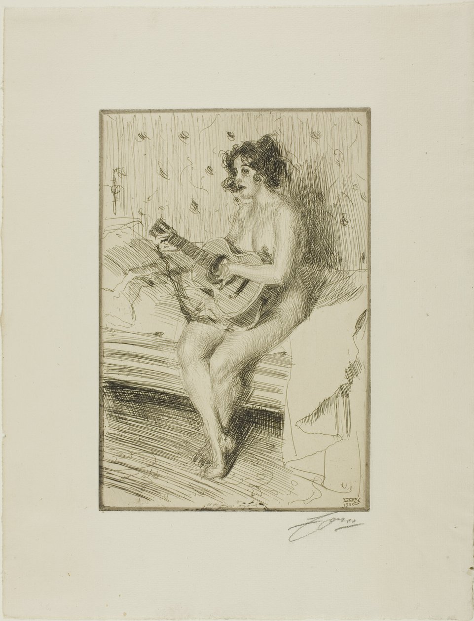 Guitarspilleren af Anders Leonard Zorn