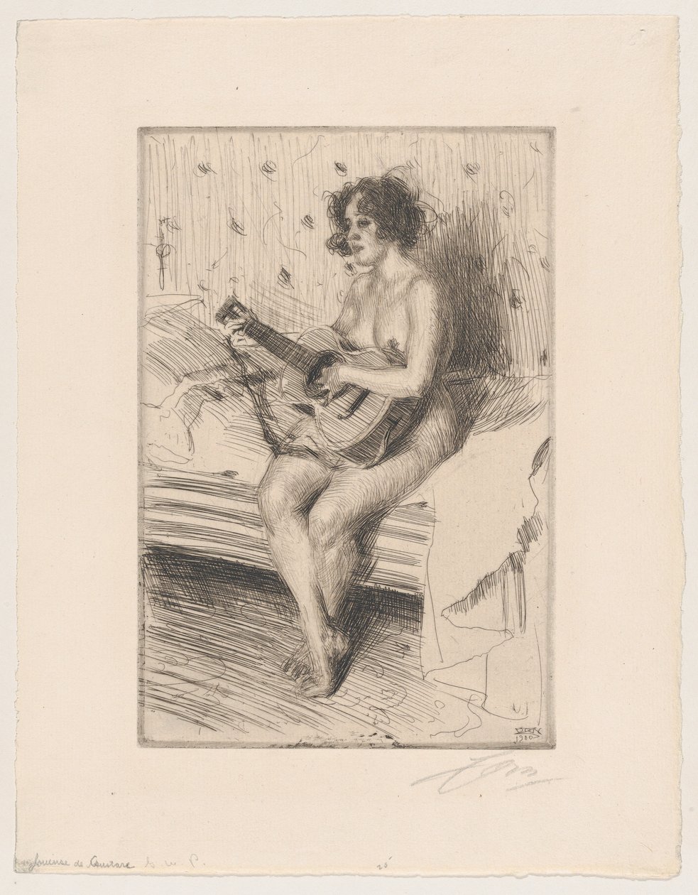 Guitarspilleren af Anders Zorn
