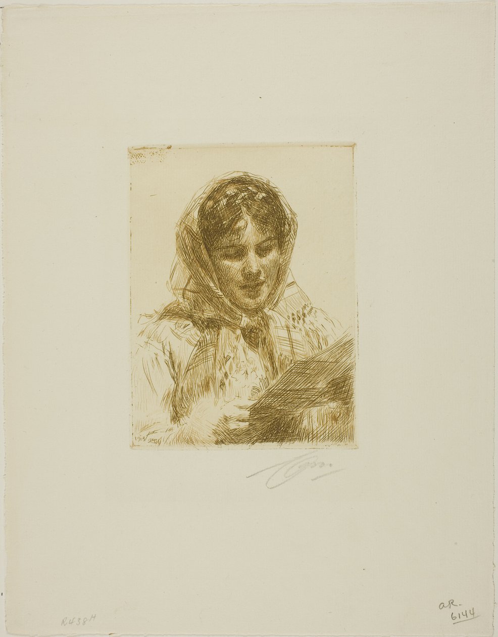 Brevet af Anders Leonard Zorn
