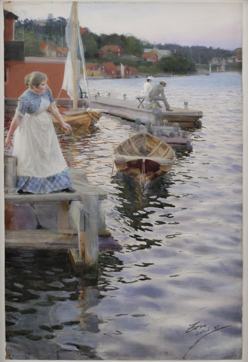 Bølger der skvulper af Anders Leonard Zorn