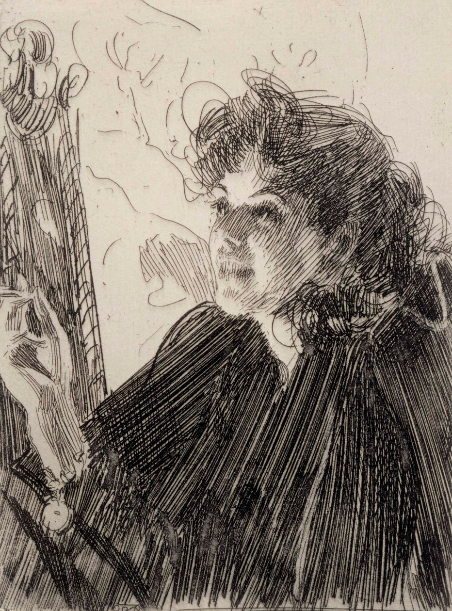 Kvinde, der ryger af Anders Zorn