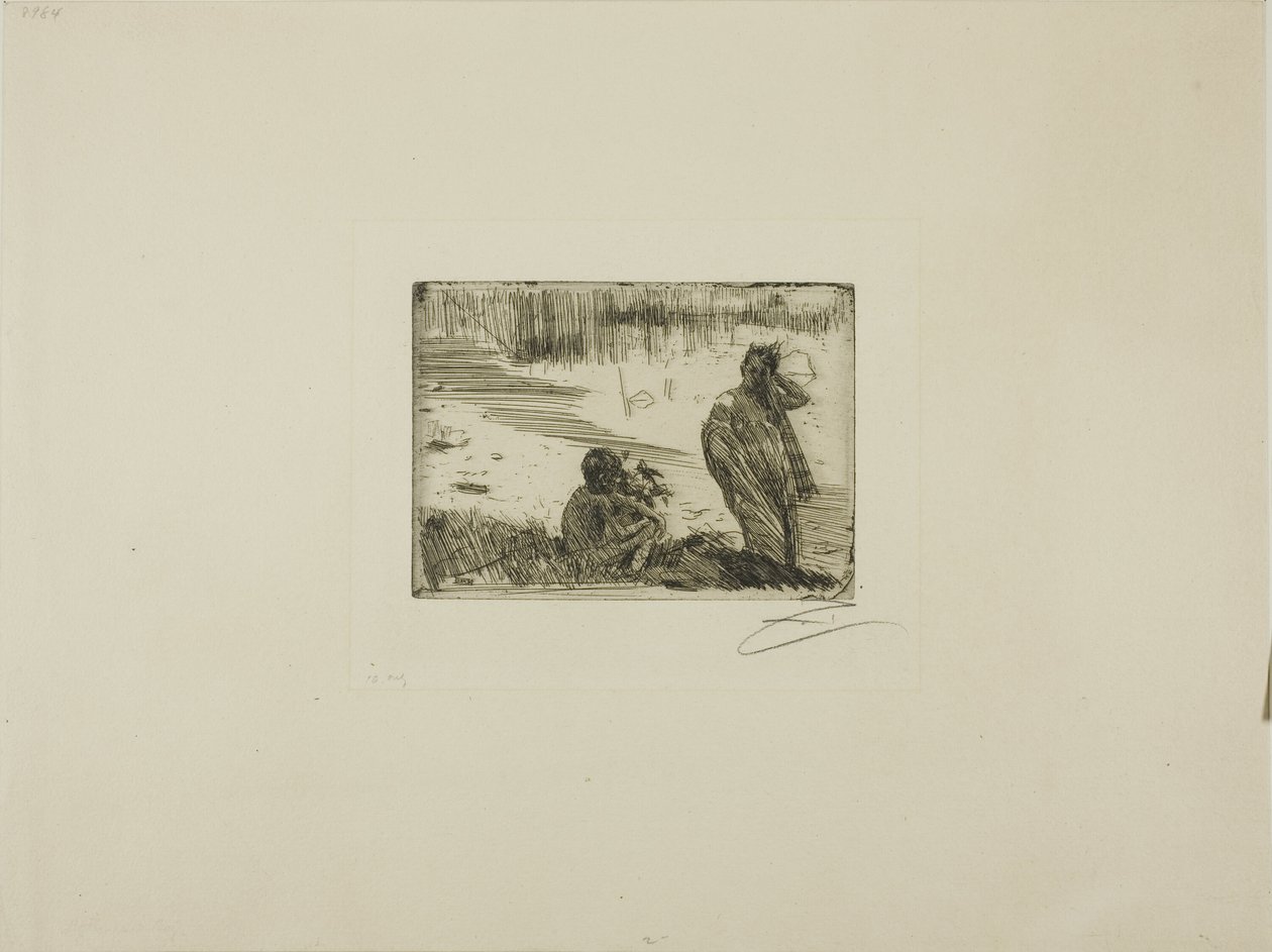 Unge mennesker bader af Anders Leonard Zorn