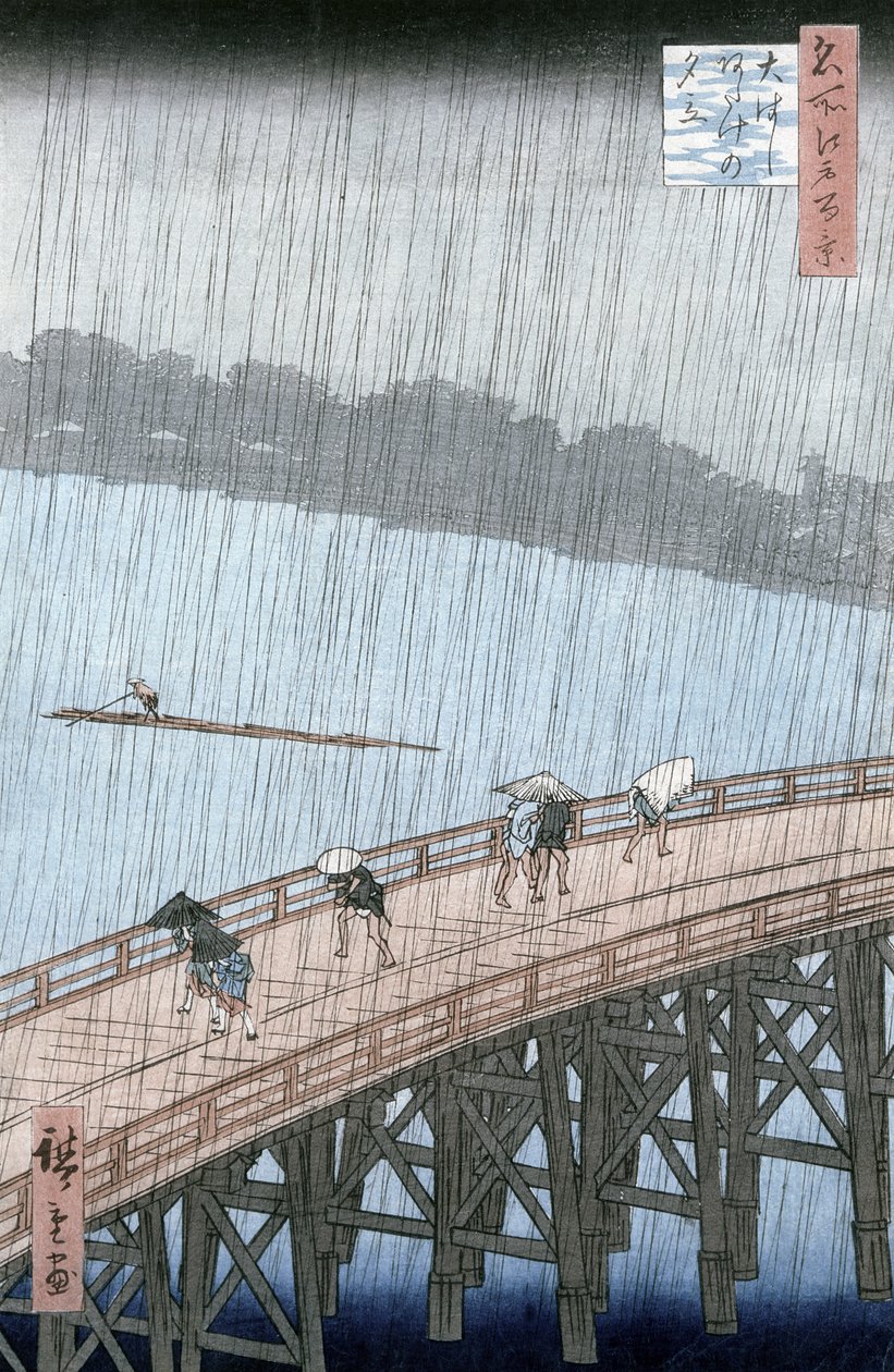 Pludselig bruser over Shin-Ohashi-broen og Atake (Ohashi Atake no Yudachi), fra serien 