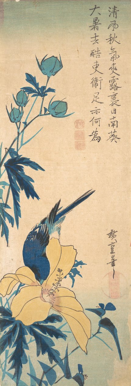 Blå Fugl. af Ando Hiroshige