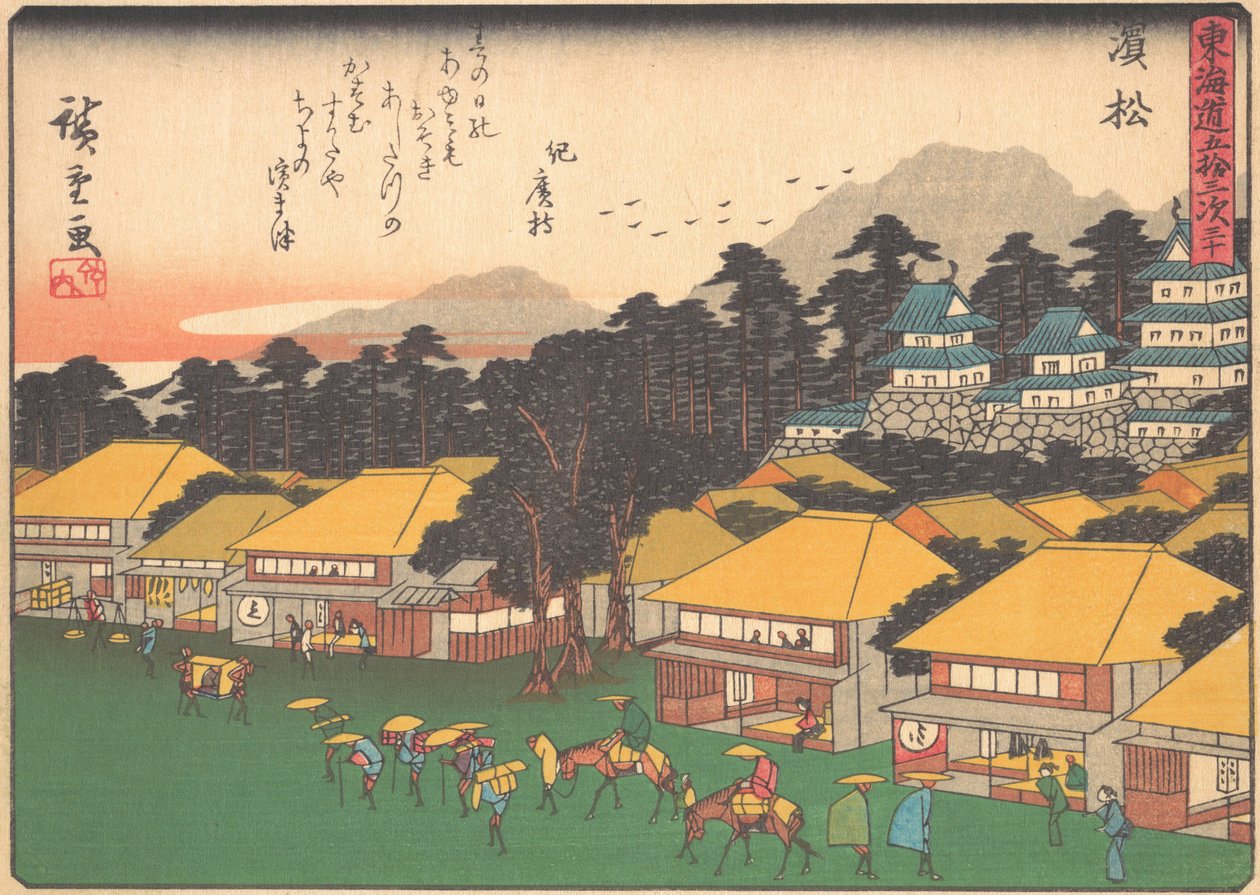 Hamamatsu, fra serien The Fifty-tre Stations of the Tokaido Road, begyndelsen af det 20. århundrede. af Ando Hiroshige