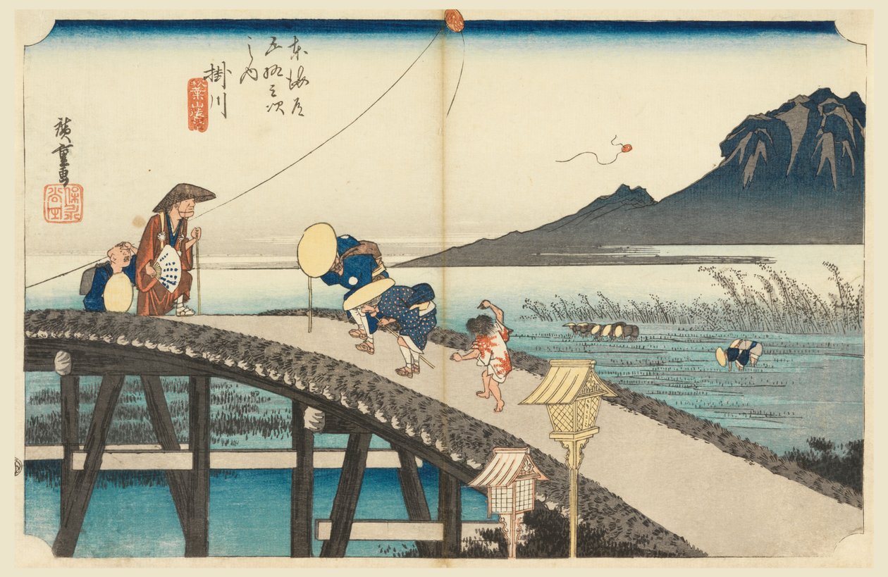 Kakegawa, Momo t Autumn, medlem af treoghalvtreds S tachi lyden af ​​te urbane lavere d af Ando Hiroshige