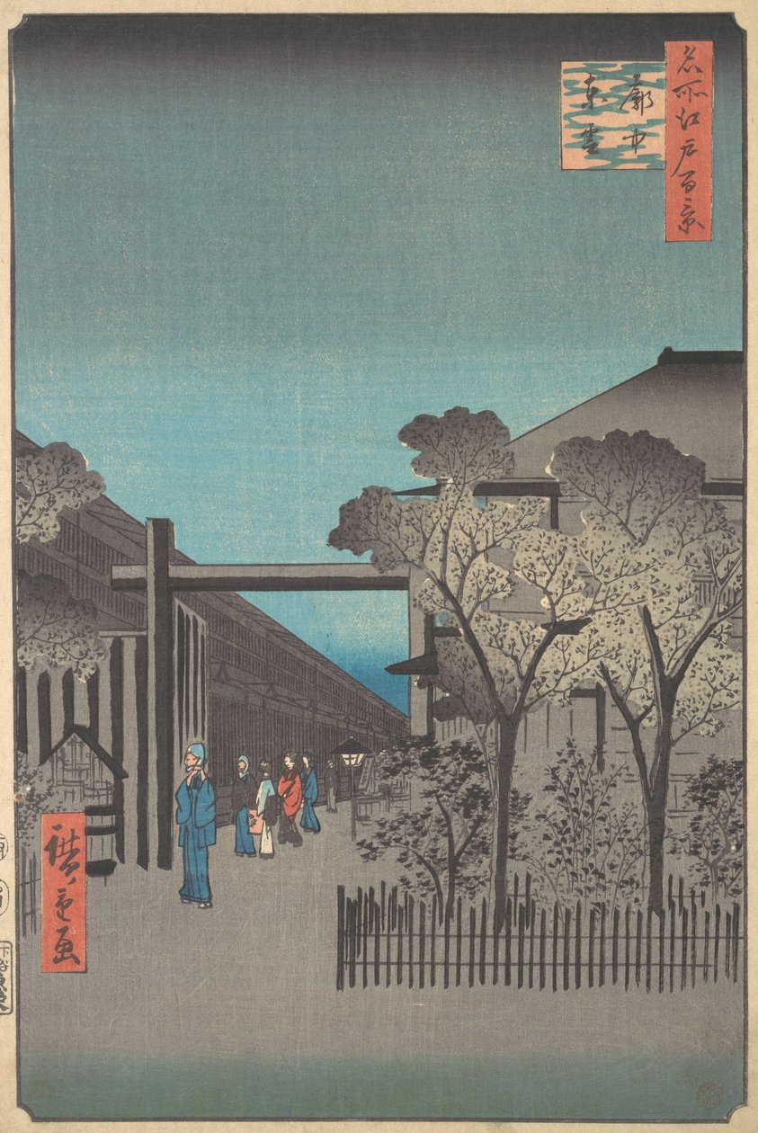 Kakuchu Shinonome, 4. måned, slangeår 1857., 4. måned, slangeår 1857. af Ando Hiroshige