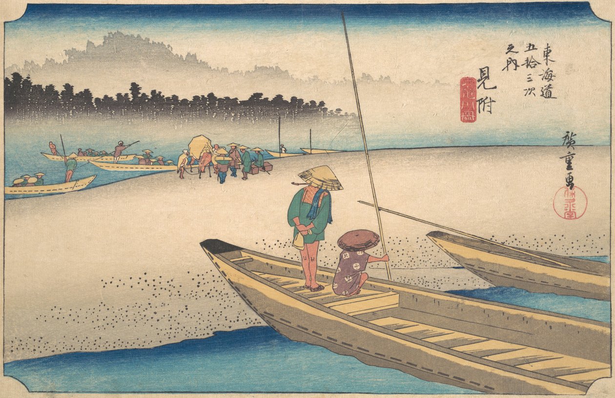 Tæt Tenryu-flod, ikke? 1834. , myg. 1834. af Ando Hiroshige