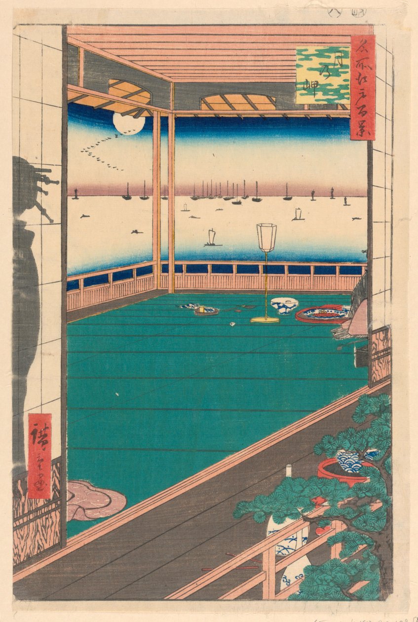Moon Cape (Tsuki-no-misaki) Fra serien One Hundred Berømte udsigter over Edo af Ando Hiroshige