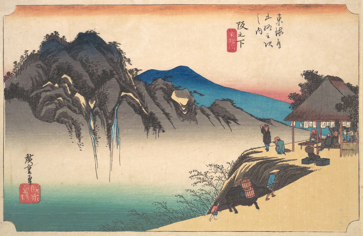 Er det en skråningstop? 1834. , myg. 1834. af Ando Hiroshige