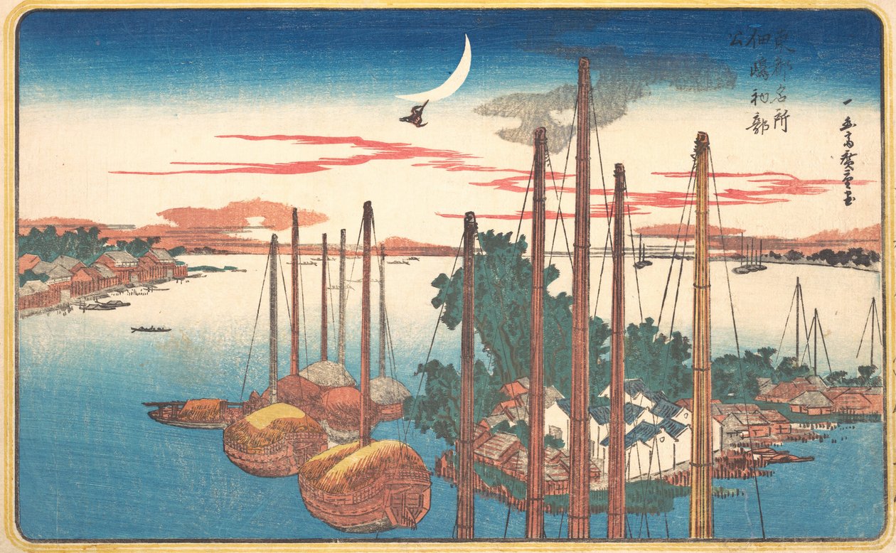 Årets første sang om gøgen i Tsukudajima, 1831., 1831. af Ando Hiroshige