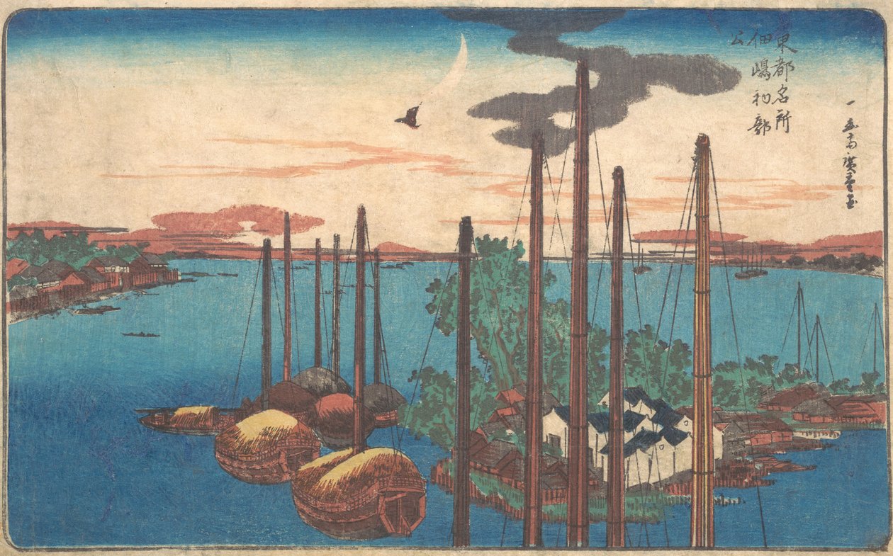 Tsukudajimas første Hototogisu, æselbly 1830. , p æselbly 1830. af Ando Hiroshige