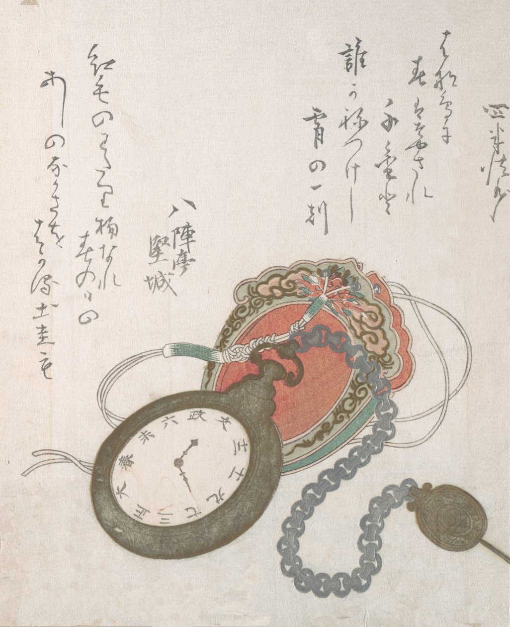 Western lommeur fra Spring Rain Collection Harusame shu, vol. 3, dateret 1823., dateret 1823 af Ando Hiroshige