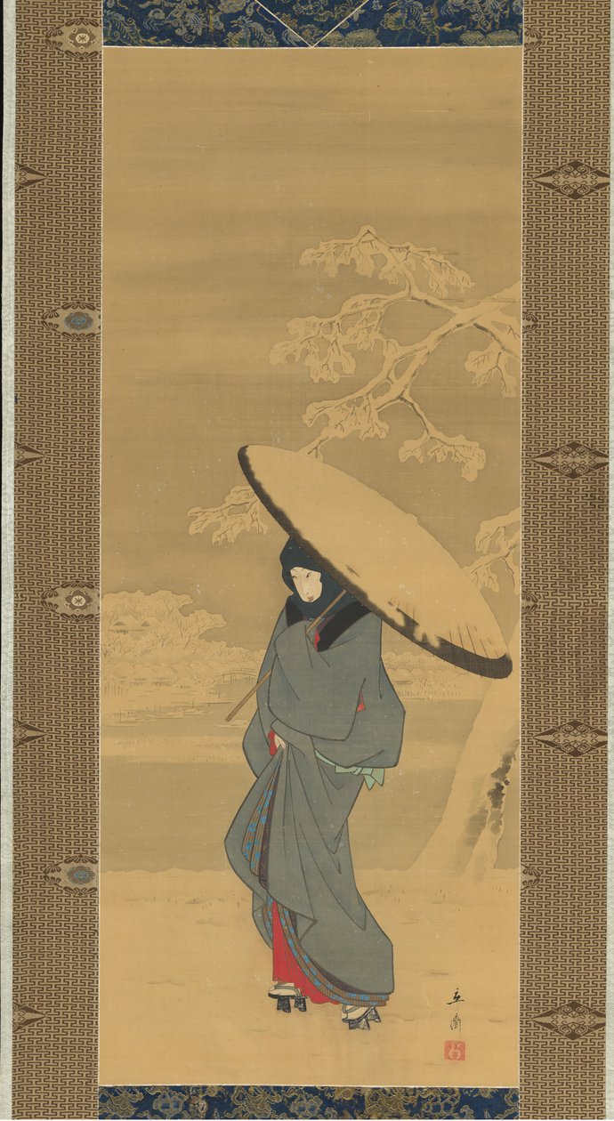 Woman Walking in the Snow, 1840
