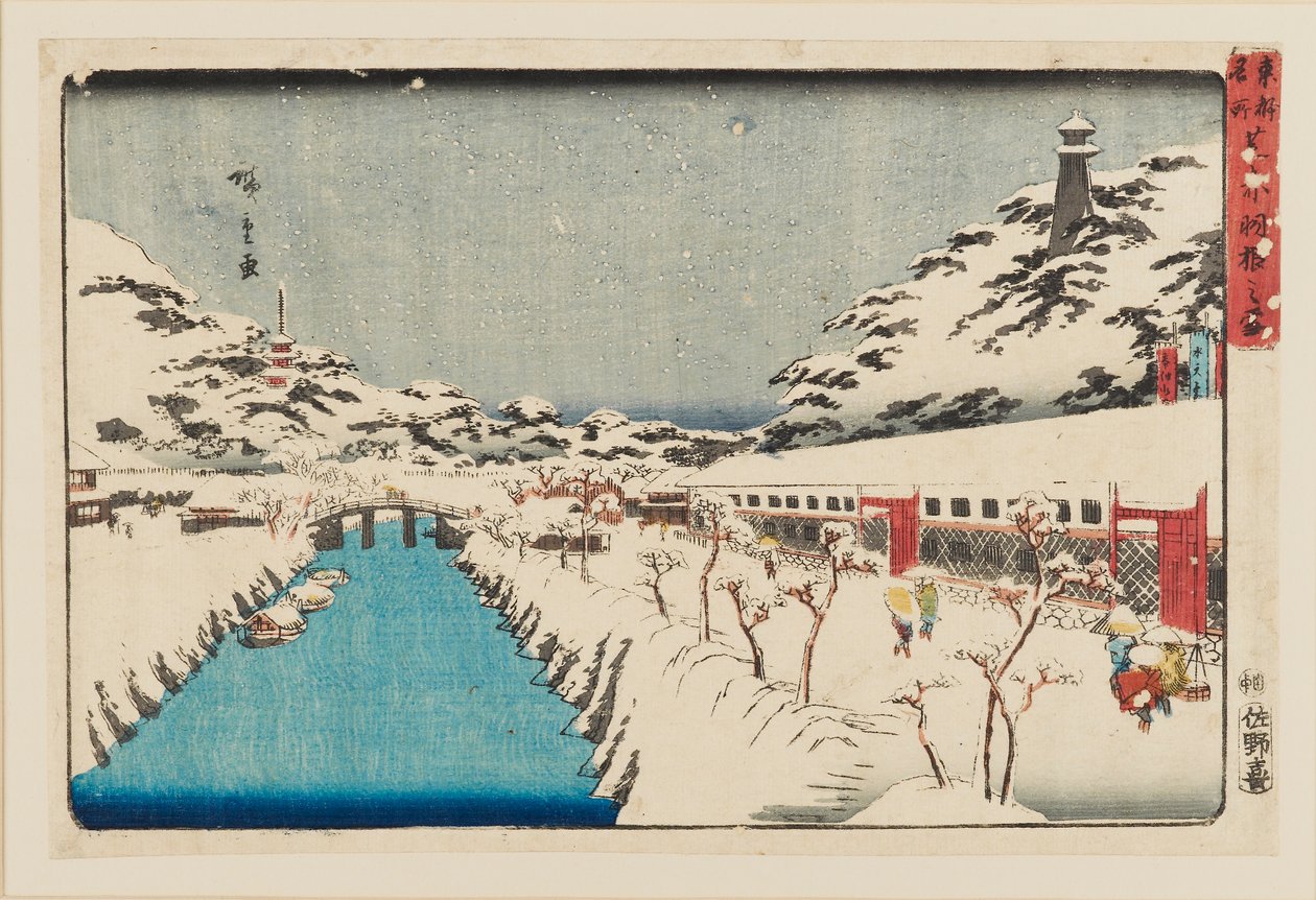 ODBock p Hayashi - Shiba Akabane no Yuki, 1797-1858 af Ando Hiroshige
