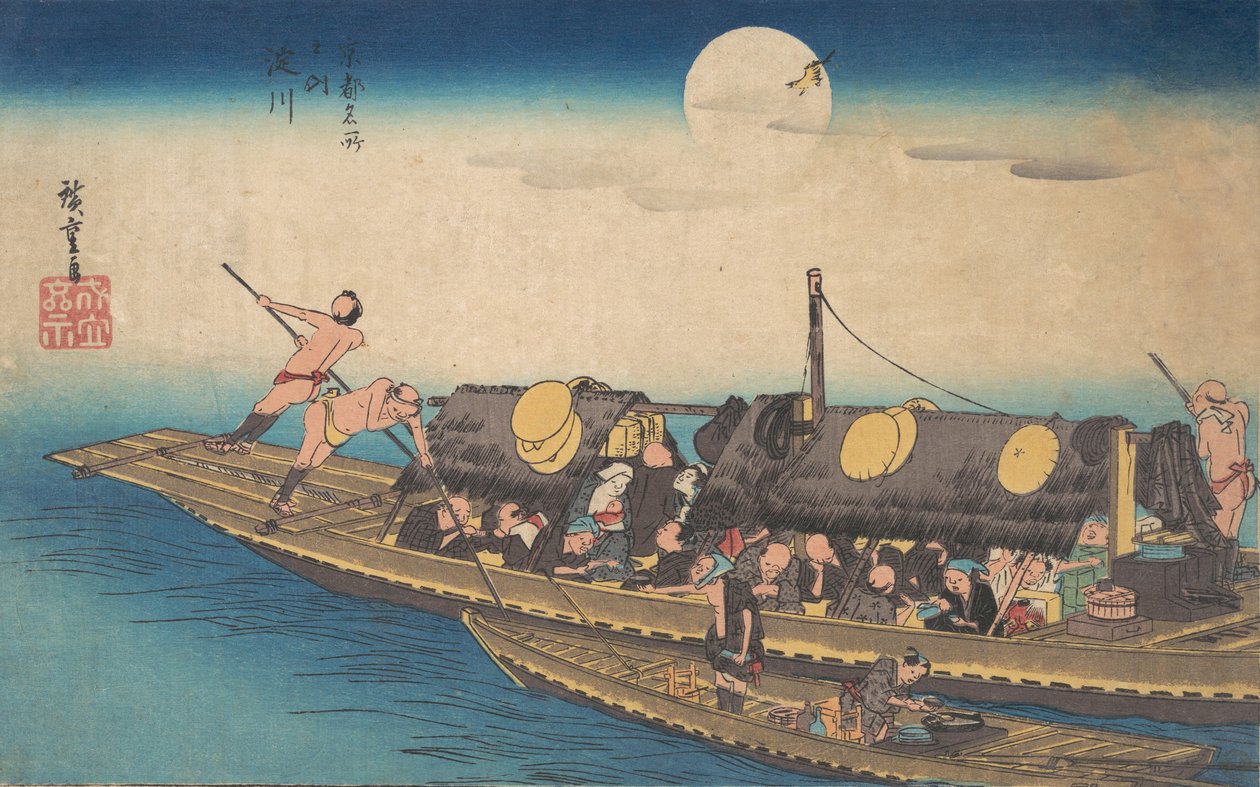 Yodogawa, ikke? 1834. , myg. 1834. af Ando Hiroshige