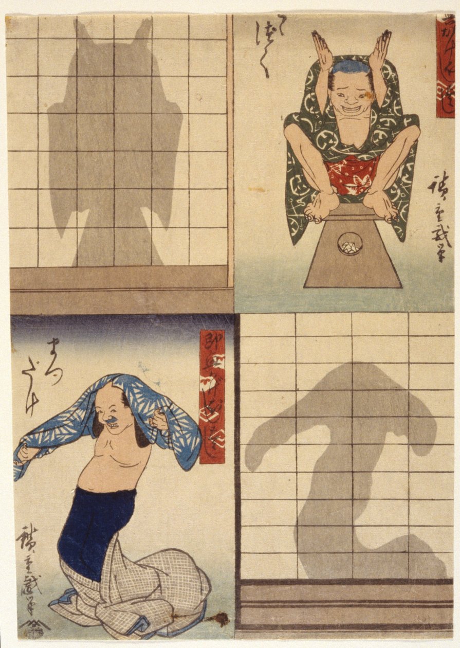 (Figurer og skygger) af Ando or Utagawa Hiroshige