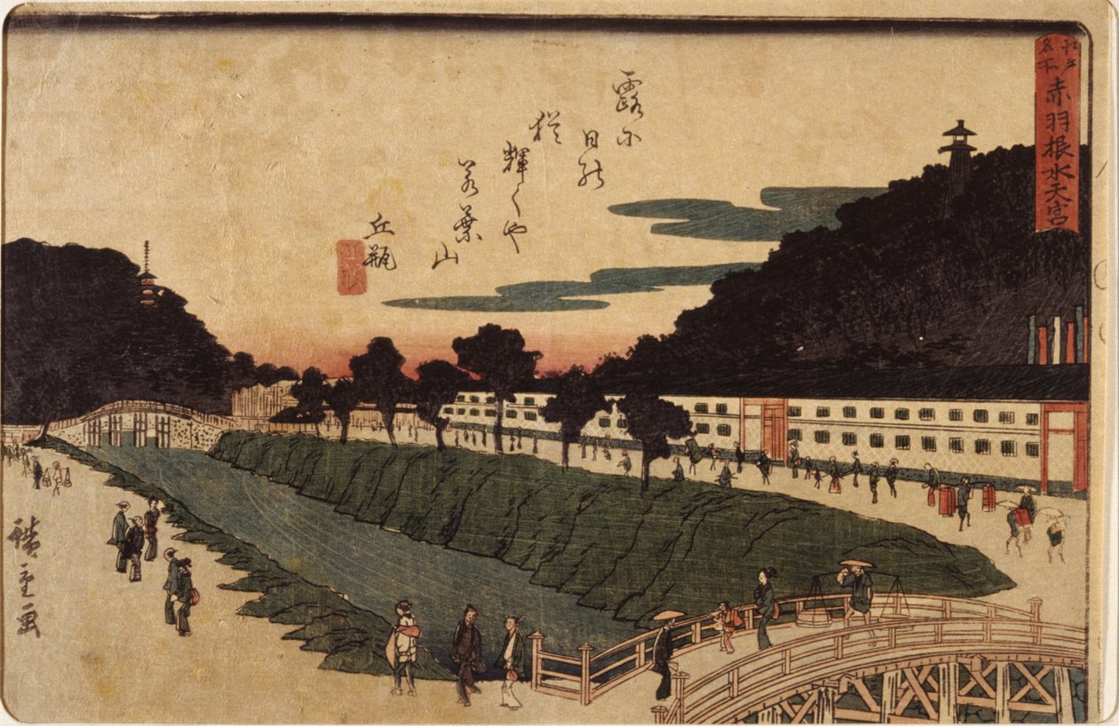 Akabane af Ando or Utagawa Hiroshige