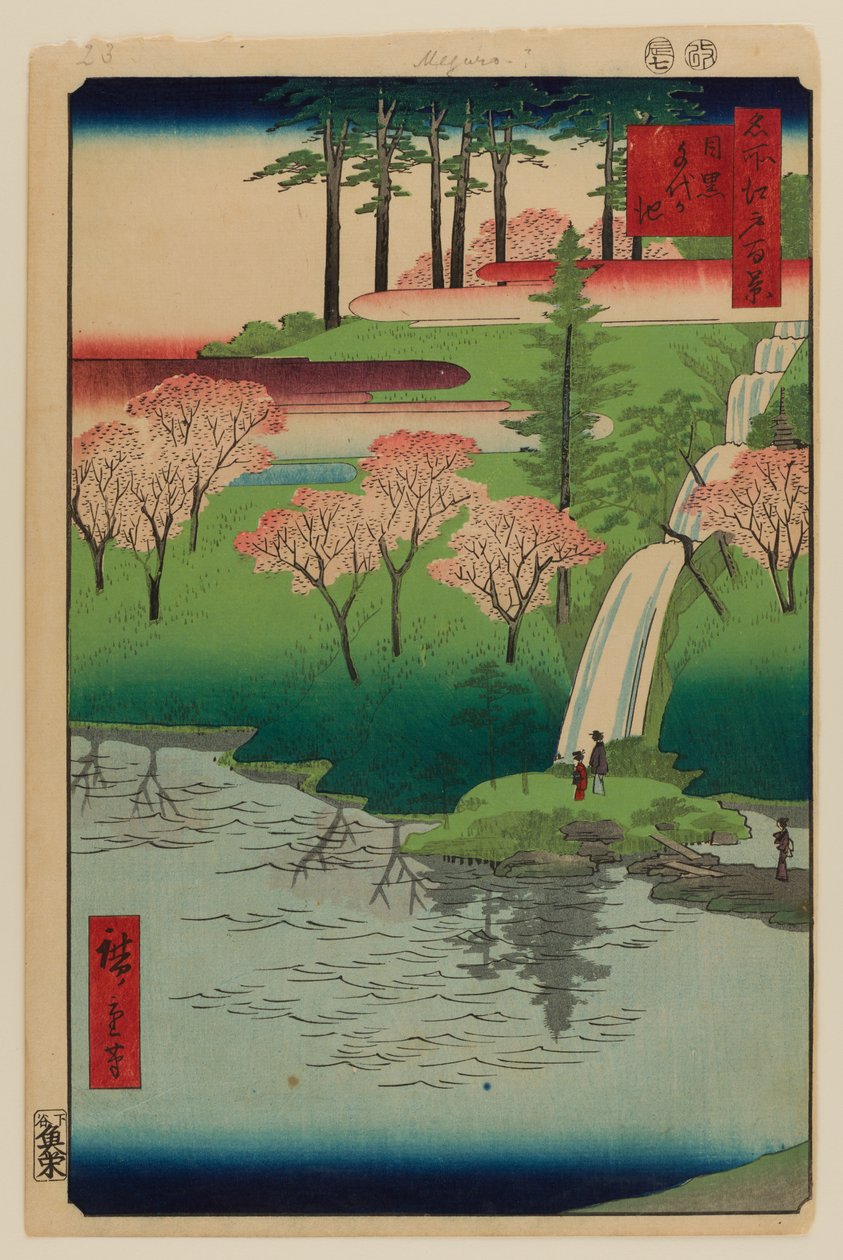 Chiyogaike-dammen, Meguro af Ando or Utagawa Hiroshige