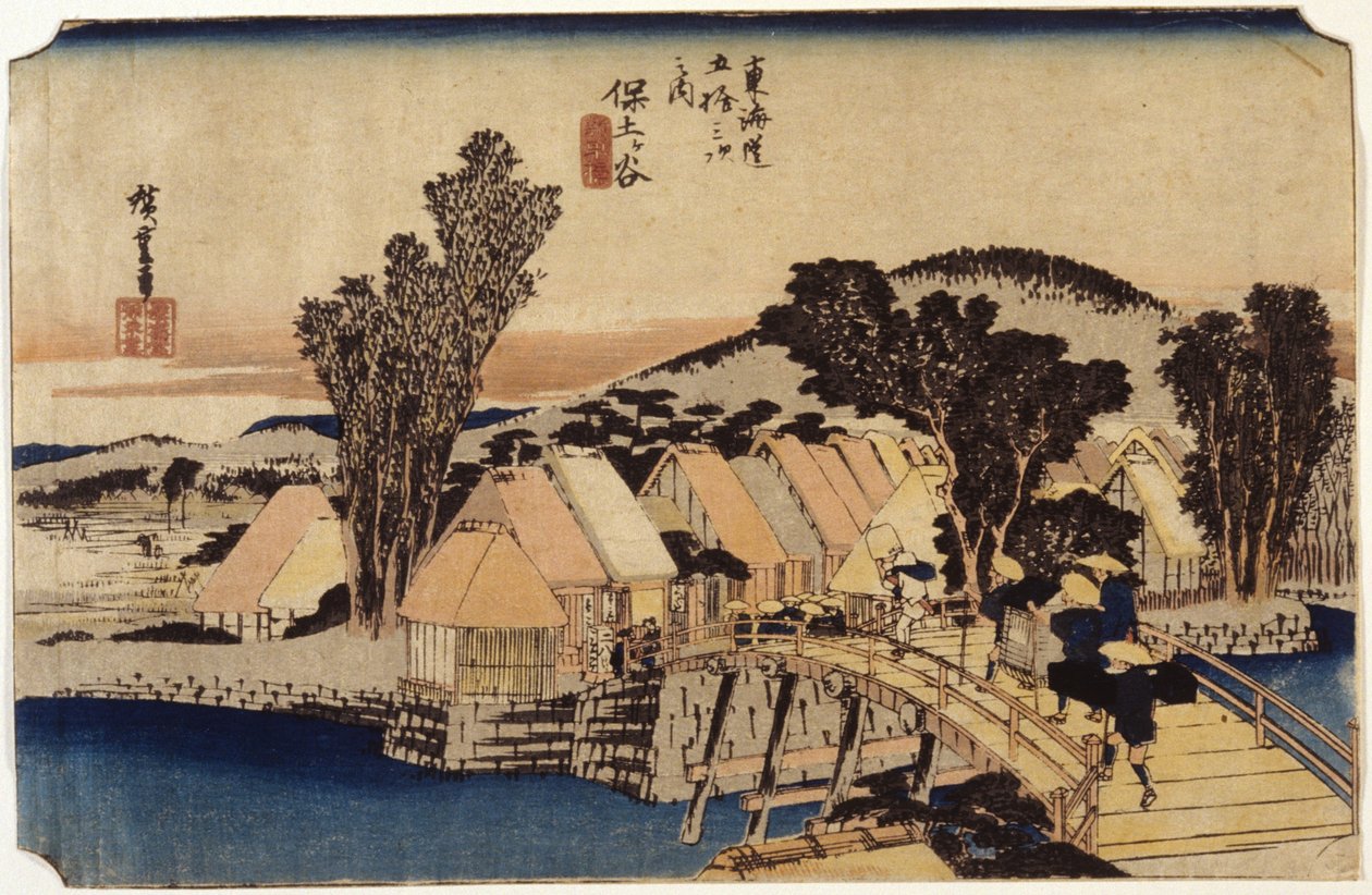 Hodogaya, Shinmachi B Ridge af Ando or Utagawa Hiroshige