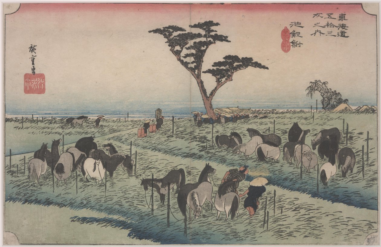 Hestemesse i forsommeren af Ando or Utagawa Hiroshige