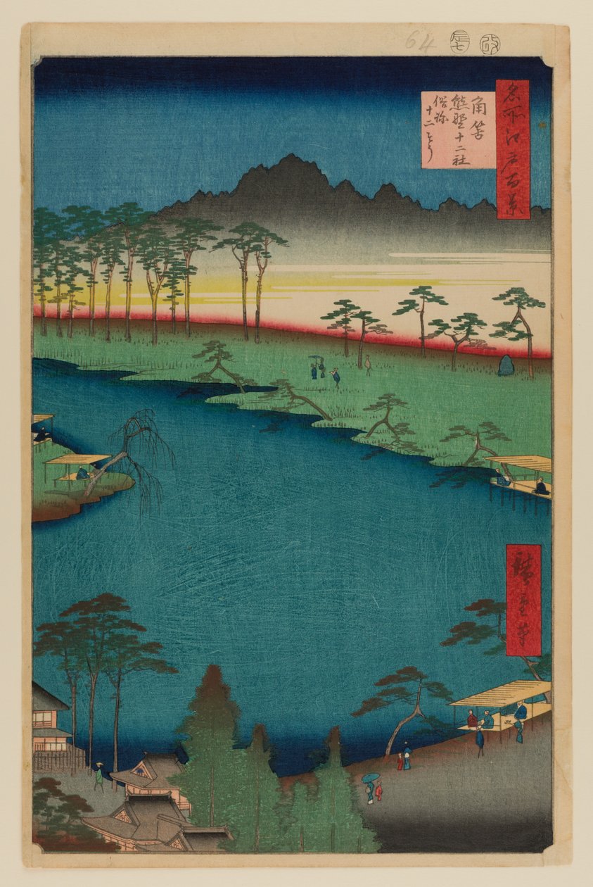 Kumano Junisha-helligdommen, Tsunohazu af Ando or Utagawa Hiroshige