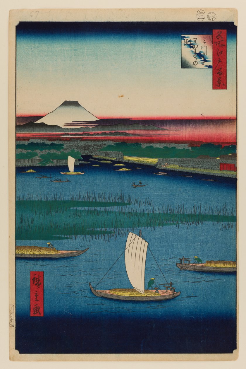 Mitsumata Wakarenofuchi af Ando or Utagawa Hiroshige