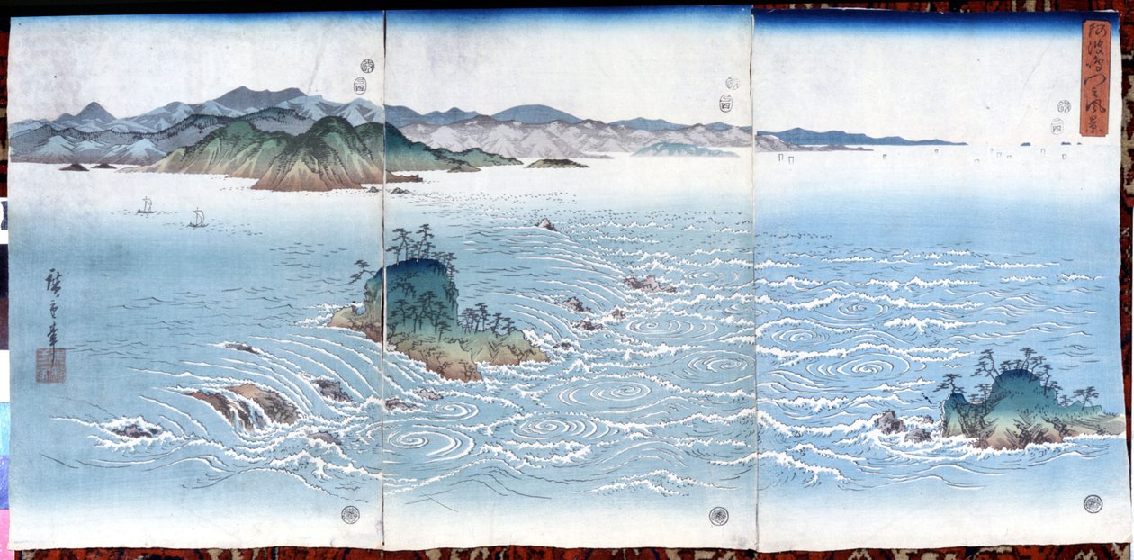 Når det kommer til bobler, SD. Hiroshige (1797-1858). af Ando or Utagawa Hiroshige