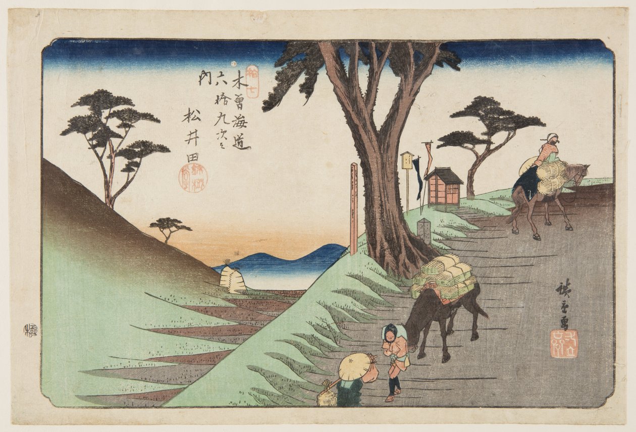 nr. 17, Matsuida (træblok i farver) af Ando or Utagawa Hiroshige
