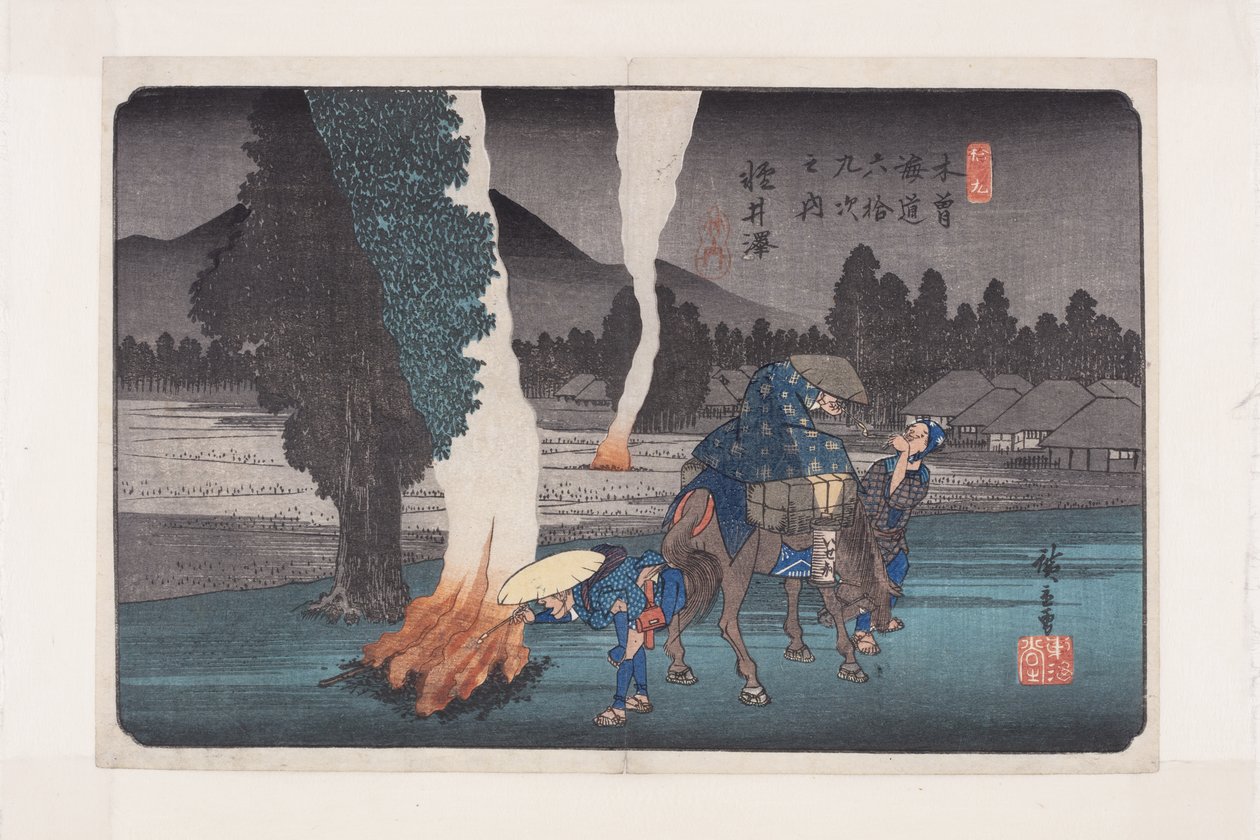 nr. 19, Karuizawa (træblok i farver) af Ando or Utagawa Hiroshige