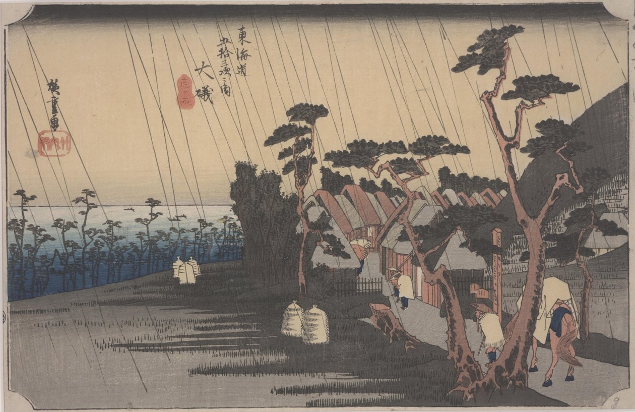 Klippekyst af Ando or Utagawa Hiroshige