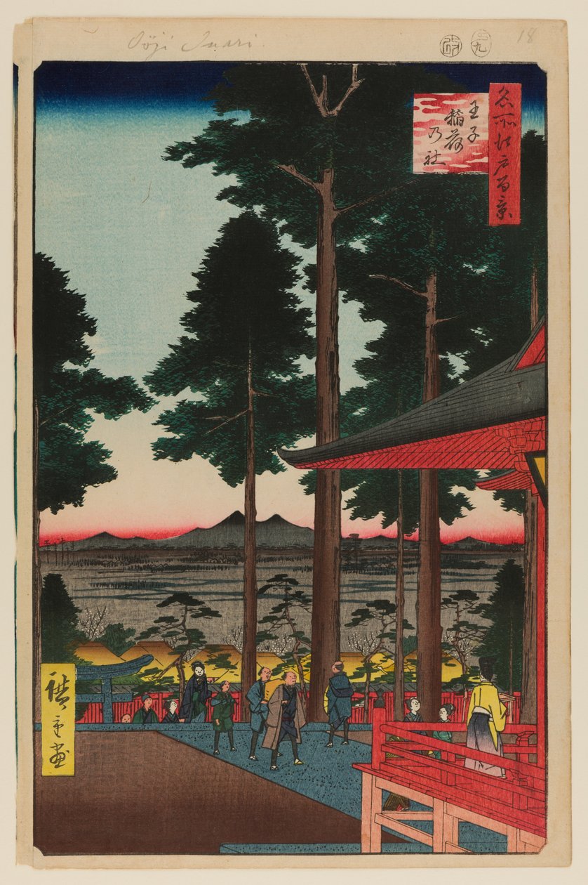 Oji Inari-helligdommen af Ando or Utagawa Hiroshige