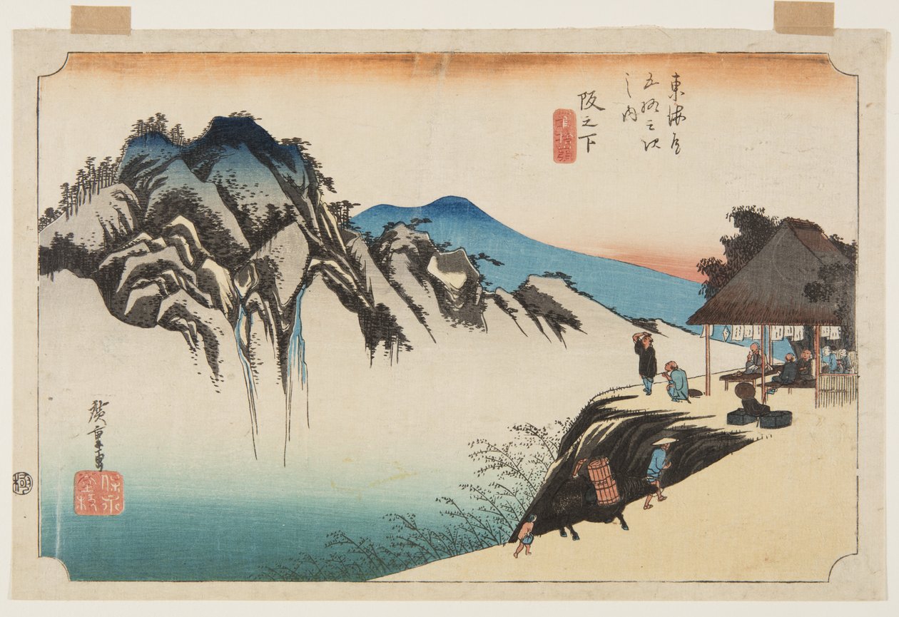 Sakanoshita: Fusute Mine (Sakanoshita, Fusute Mine) af Ando or Utagawa Hiroshige