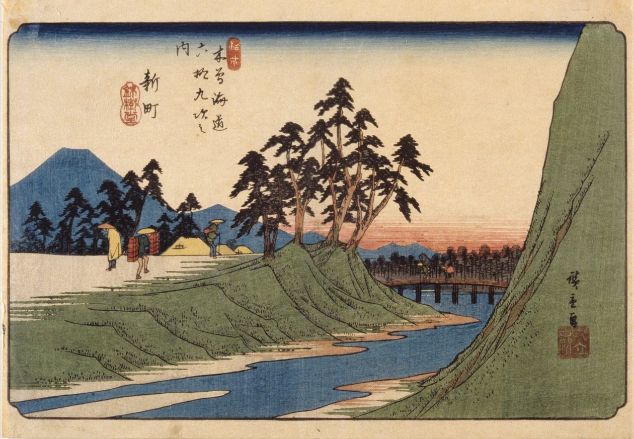 Shinmachi af Ando or Utagawa Hiroshige