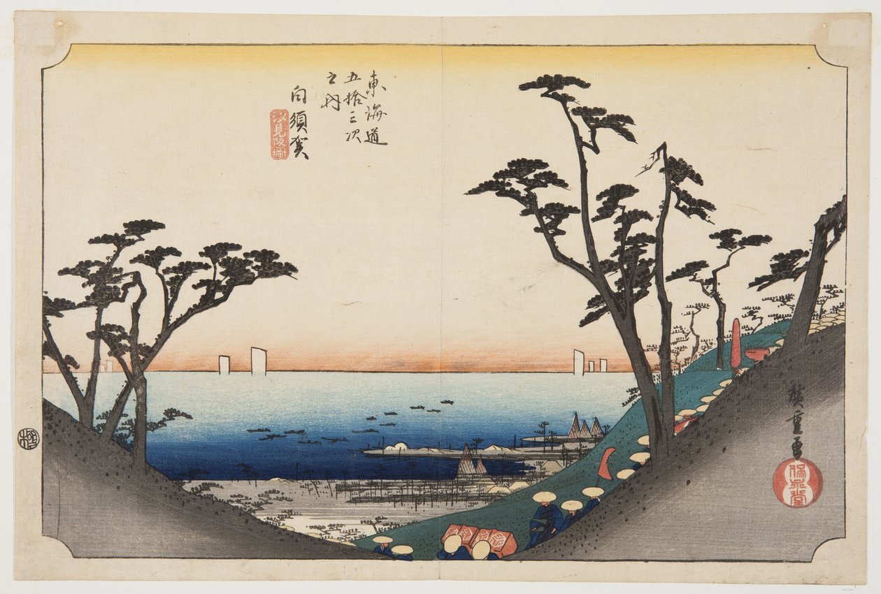 Shirasu: Wow af Shiomizaka af Ando or Utagawa Hiroshige