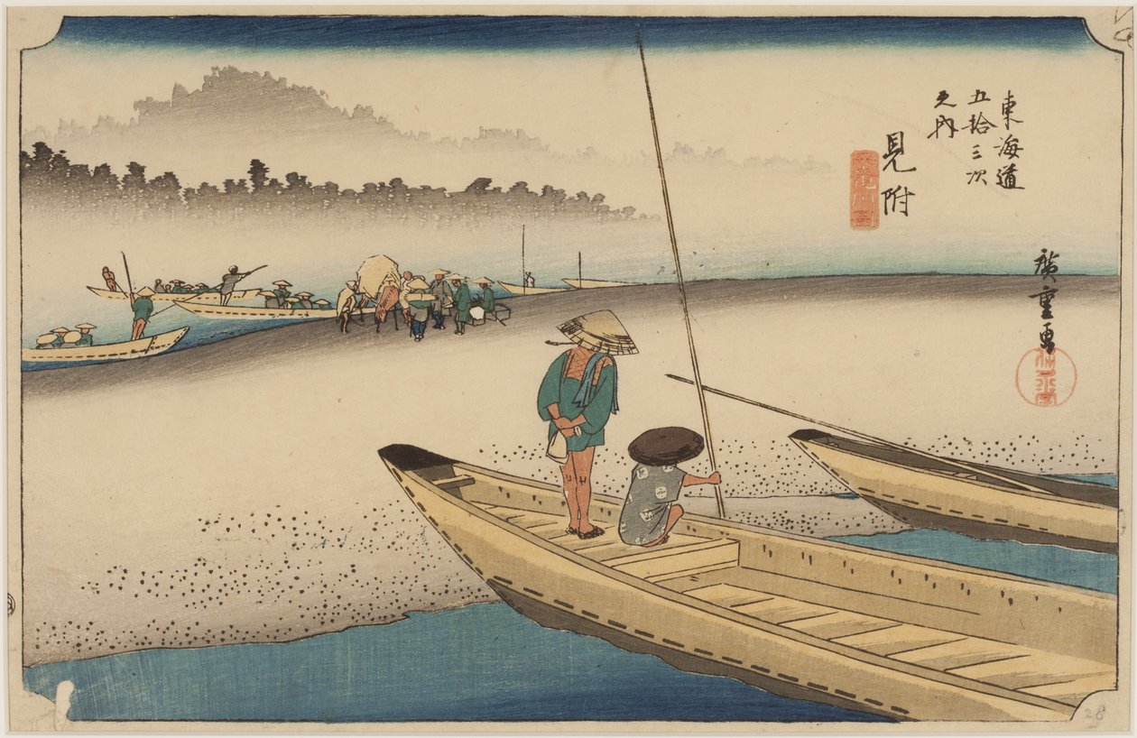 Tenryu floden af Ando or Utagawa Hiroshige
