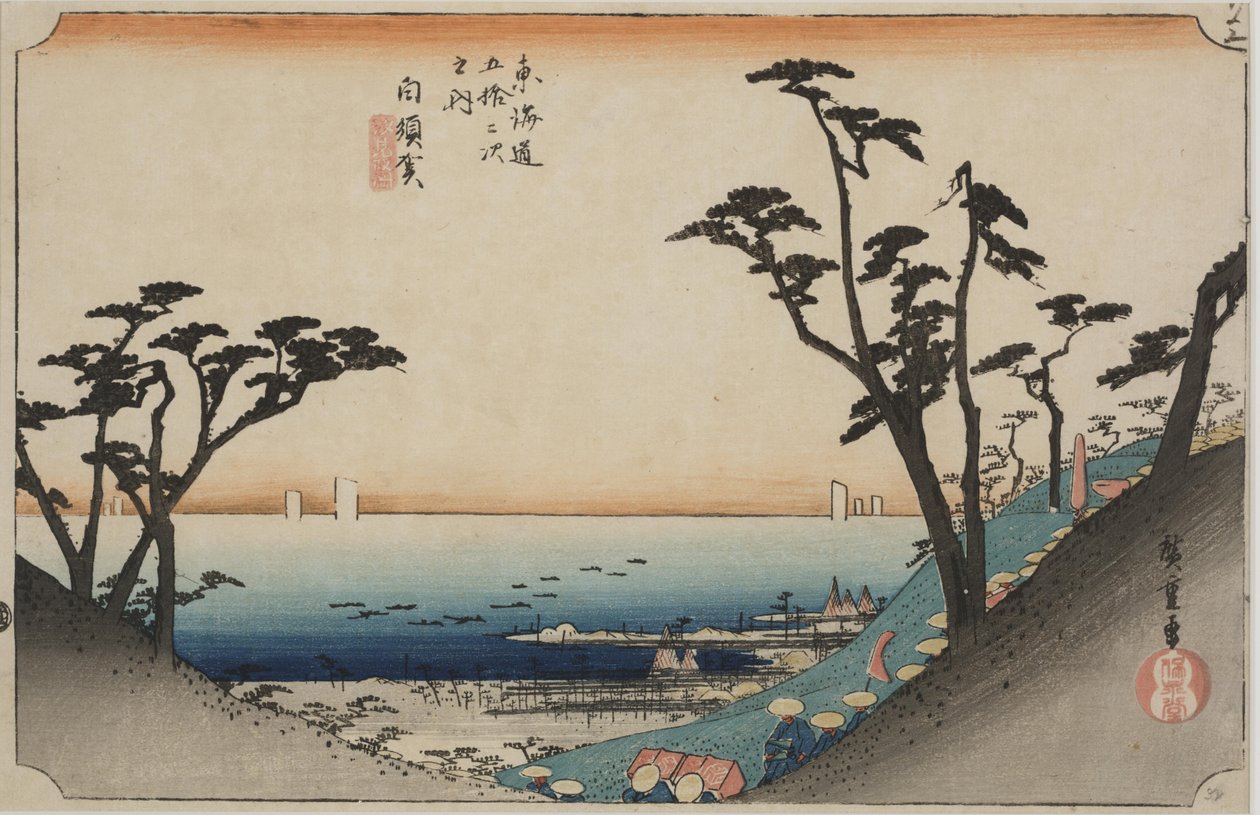 Udsigt over Shiomizaka af Ando or Utagawa Hiroshige