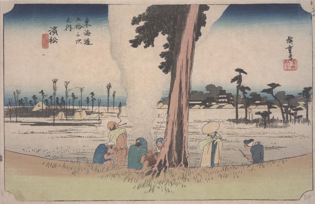 Vinterscene af Ando or Utagawa Hiroshige
