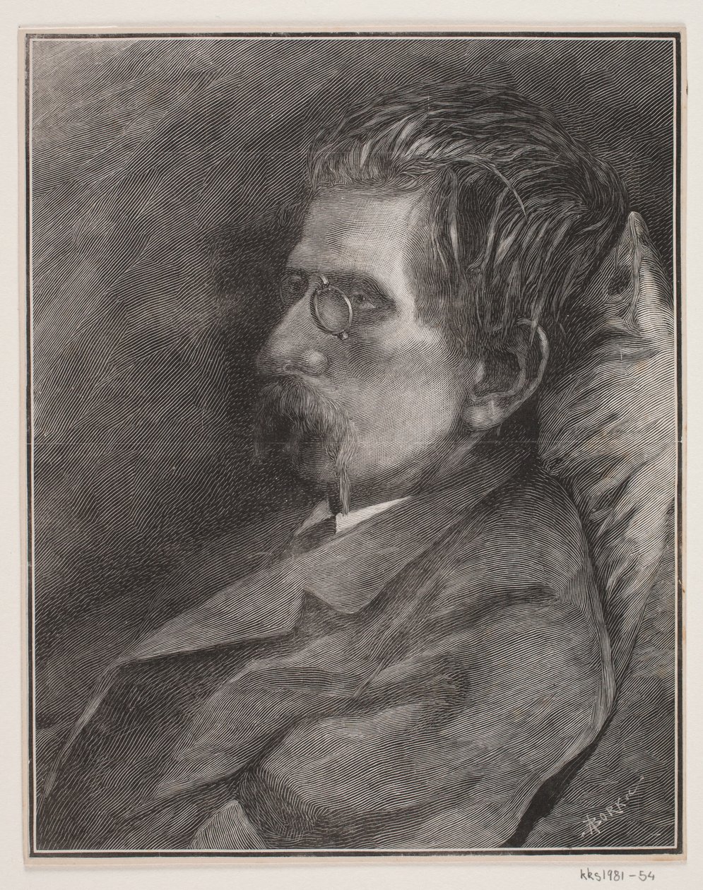 Portræt af J.P. Jacobsen af André Bork