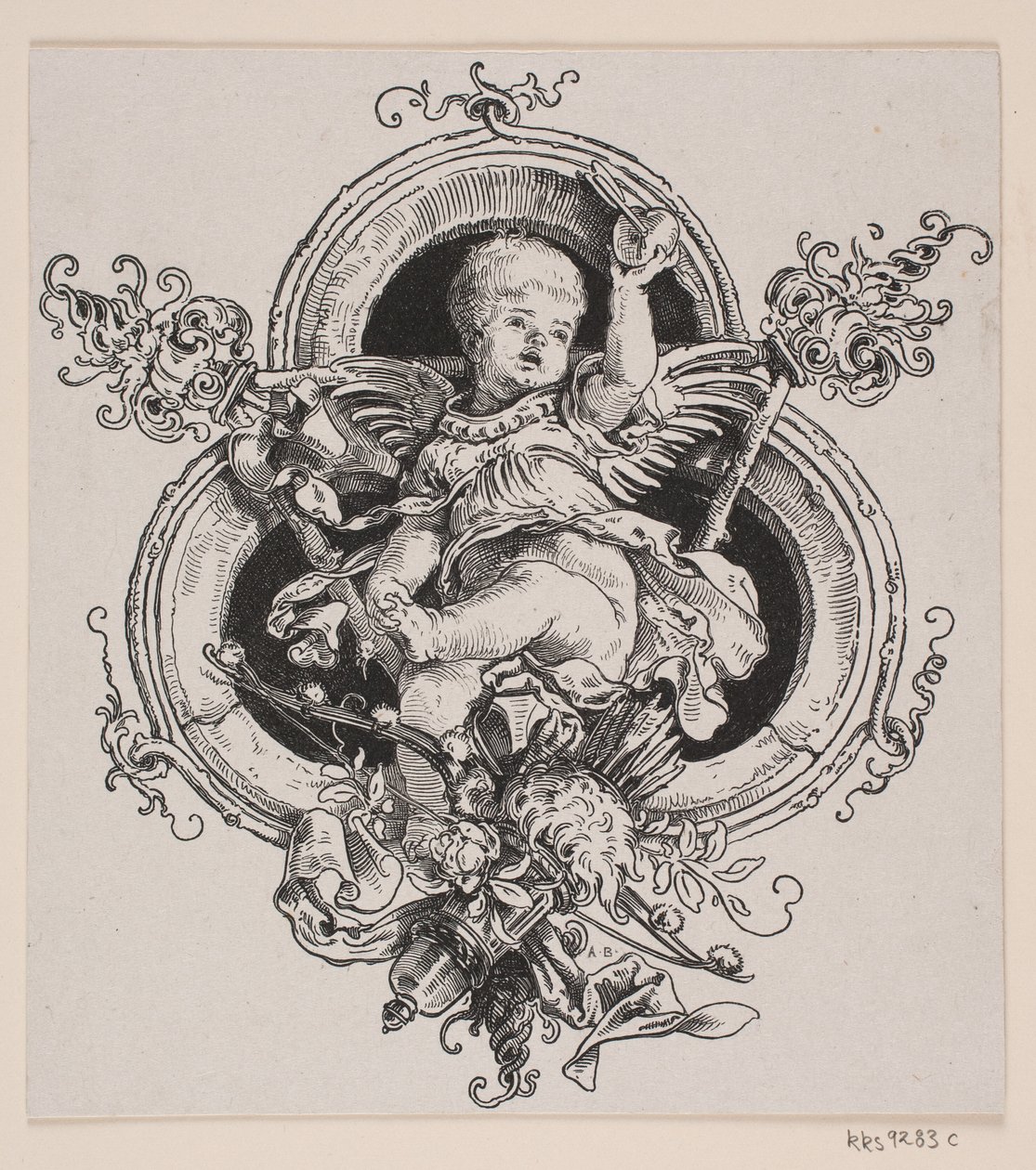 Titelblad og Vignet til en Udgave af "Faust", München 1884 af André Bork