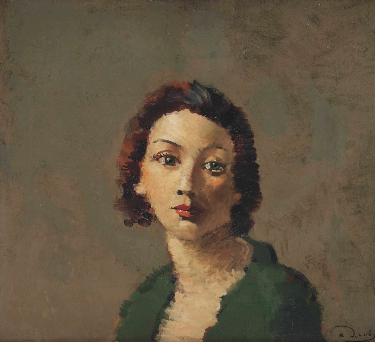 Den rødhårede i den grønne overdel af Andre Derain
