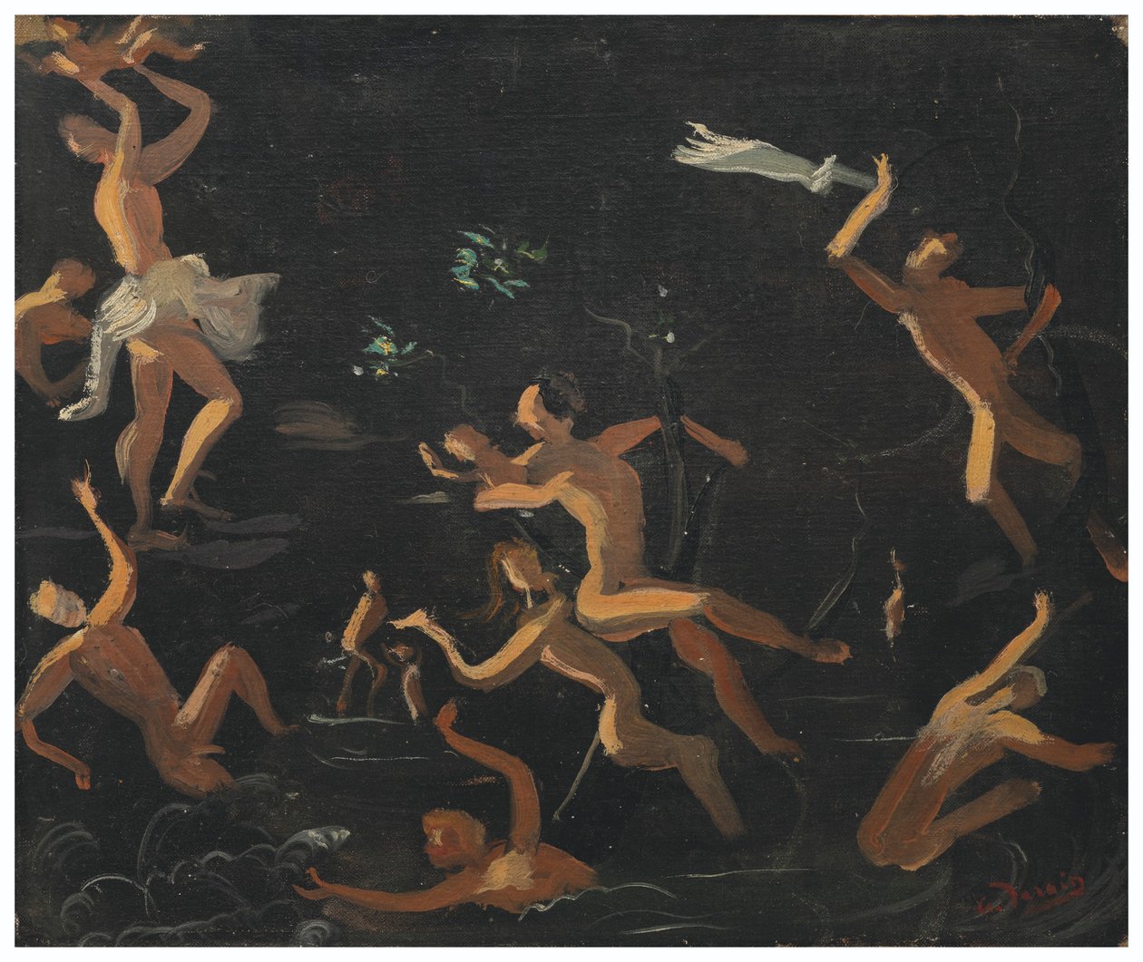 Nymfer i badet af Andre Derain