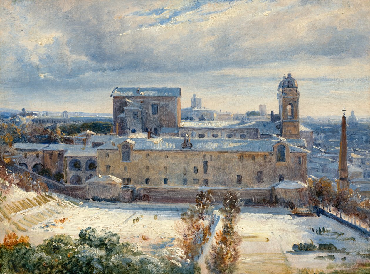 Santa Trinità dei Monti i sneen af André Giroux